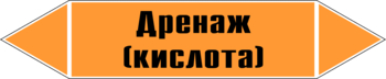 Маркировка трубопровода "дренаж (кислота)" (k03, пленка, 507х105 мм)" - Маркировка трубопроводов - Маркировки трубопроводов "КИСЛОТА" - ohrana.inoy.org