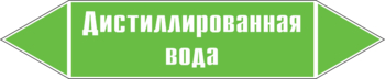 Маркировка трубопровода "дистиллированная вода" (пленка, 358х74 мм) - Маркировка трубопроводов - Маркировки трубопроводов "ВОДА" - ohrana.inoy.org